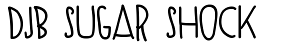 DJB Sugar Shock font preview